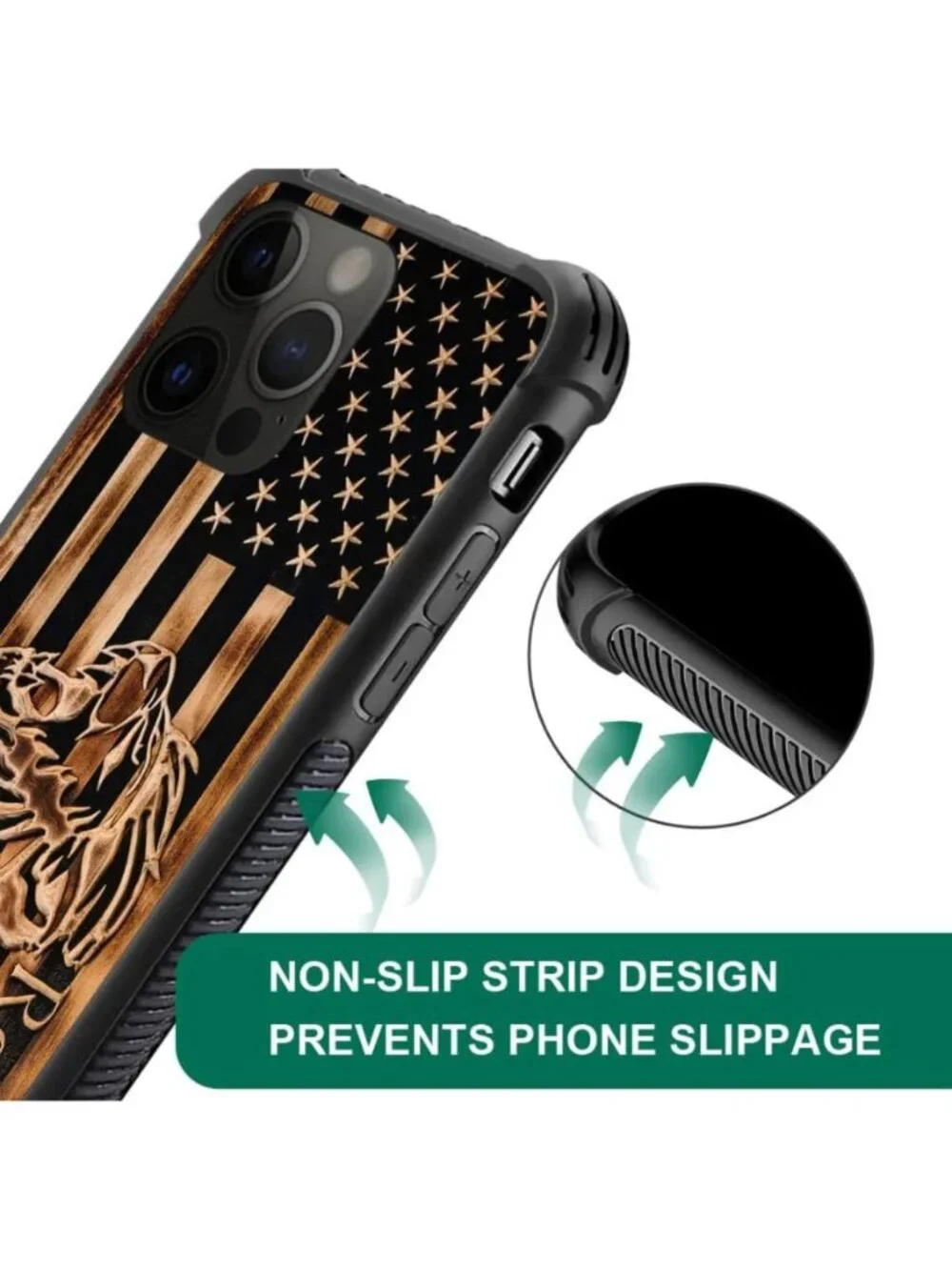 DAIZAG iPhone 14 Pro Shockproof Lions Not Sheep Woodgrain Case NEW